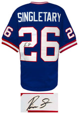 Devin Singletary Signed Blue Custom Football Jersey