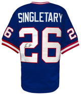 Devin Singletary Signed Blue Custom Football Jersey