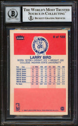 Celtics Larry Bird Authentic Signed 1986 Fleer #9 Card Auto 10! BAS Slabbed 2