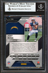 Chargers Joey Bosa Authentic Signed 2016 Panini Prizm #228 RC Card BAS Slabbed 9
