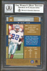 Cowboys Emmitt Smith Signed 2000 Bowman Reserve #90 Card Auto 10! BAS Slabbed