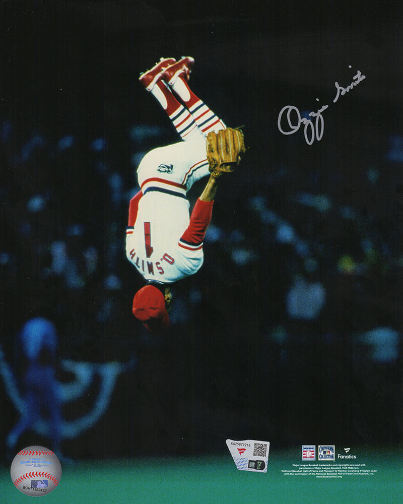 Ozzie Smith Signed St Louis Cardinals Flip Action 8x10 Photo - (Fanatics)