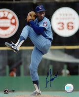 Lee Smith Signed Chicago Cubs Blue Jersey Windup 8x10 Photo