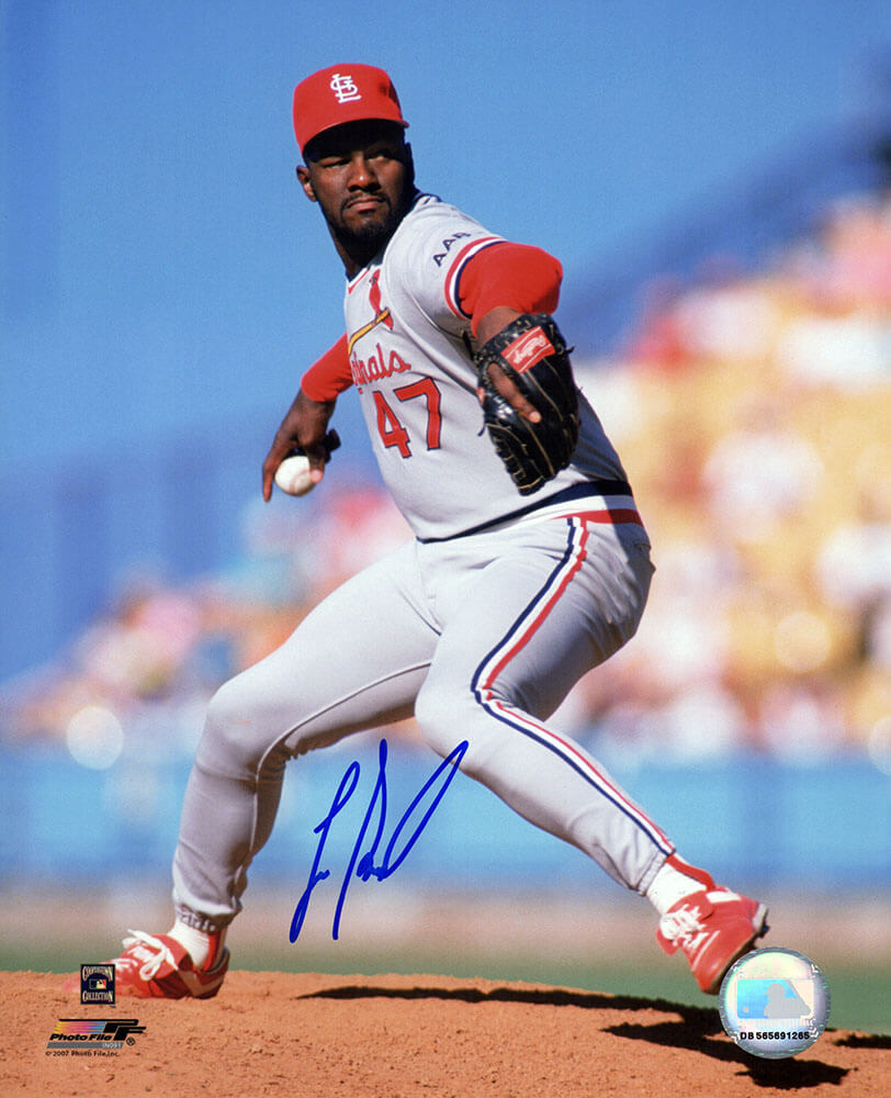 Lee Smith Signed St. Louis Cardinals Pitching Action 8x10 Photo