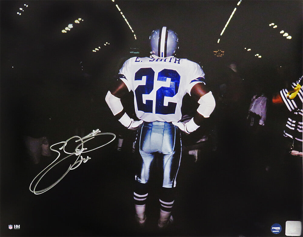 Emmitt Smith Signed Dallas Cowboys Tunnel 16x20 Photo