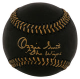 Ozzie Smith Signed Rawlings Official Black MLB Baseball w/The Wizard - (Fanatics)