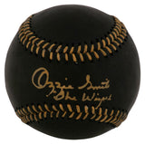 Ozzie Smith Signed Rawlings Official Black MLB Baseball w/The Wizard - (Fanatics)