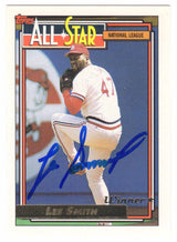 Lee Smith Signed St Louis Cardinals 1992 Topps GOLD All Star Baseball Trading Card #396
