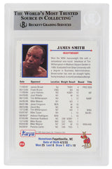James Smith Signed 1991 Kayo Boxing Trading Card #110 w/Bonecrusher - (Beckett Encapsulated)