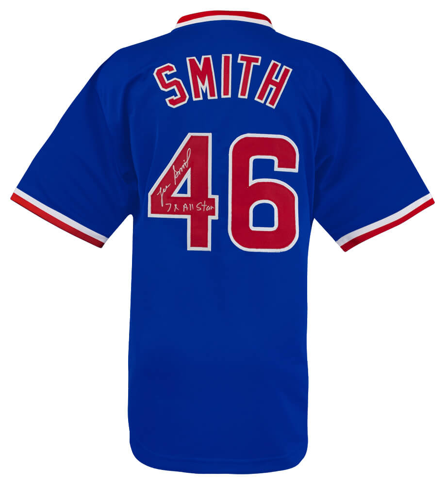 Lee Smith Signed Blue Custom Baseball Jersey w/7x All Star