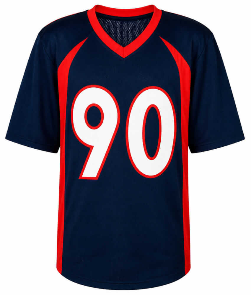 Neil Smith Signed Navy Custom Football Jersey
