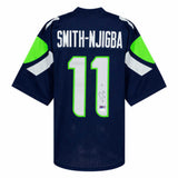 Jaxon Smith-Njigba Signed Navy Custom Football Jersey (JSA)