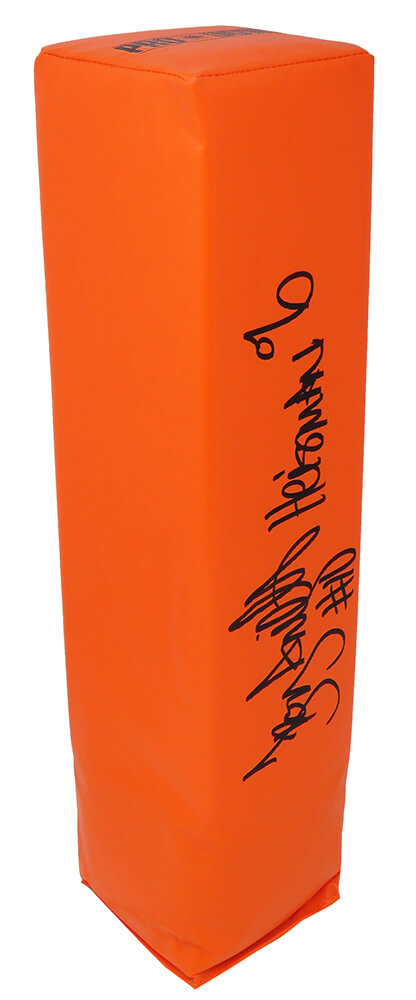 Troy Smith Signed Orange Endzone Pylon w/Heisman'06