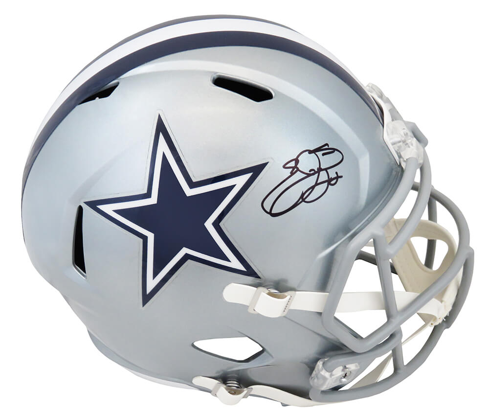 Emmitt Smith Signed Dallas Cowboys Riddell Full Size Speed Replica Helmet