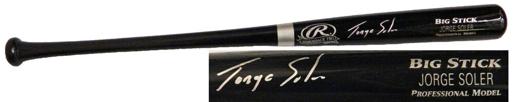 Jorge Soler Signed Rawlings Black Name Engraved Big Stick Baseball Bat