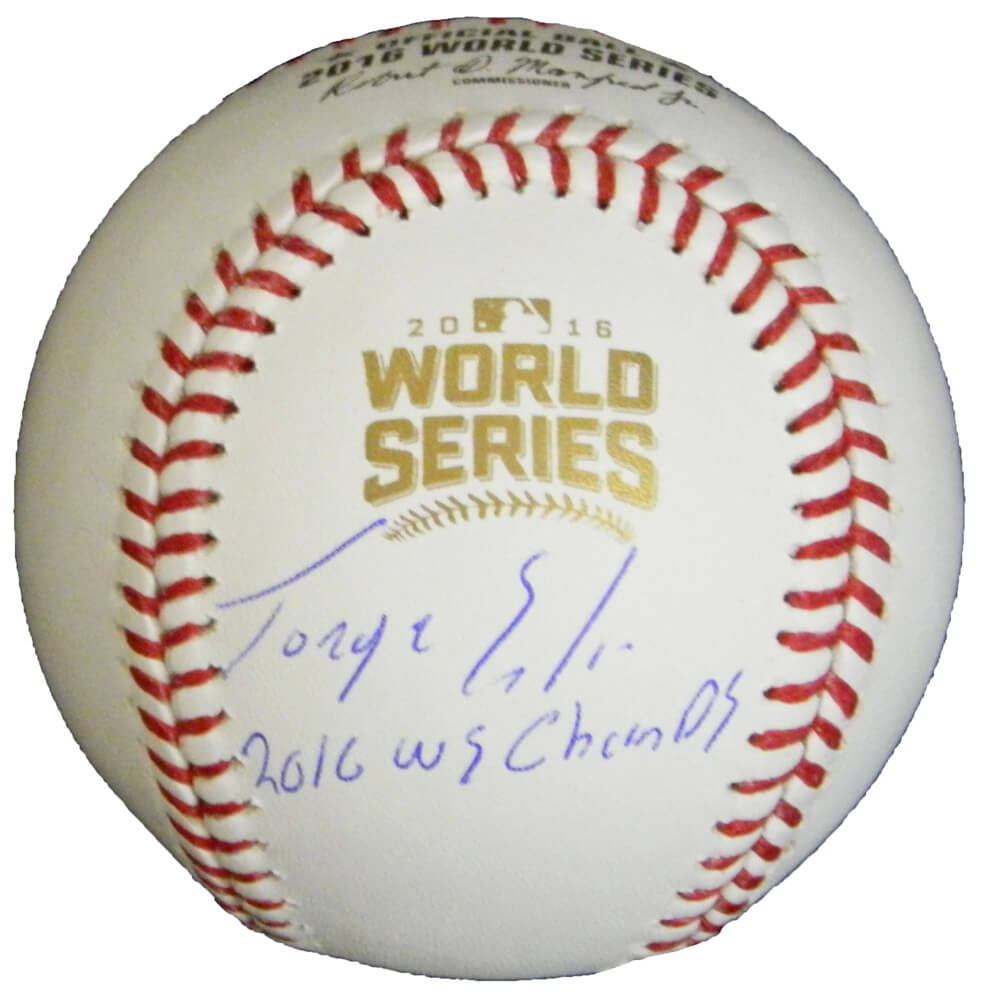 Jorge Soler Signed Rawlings Official 2016 World Series Baseball w/2016 WS Champs