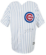 Jorge Soler Signed Chicago Cubs White Pinstripe Majestic Replica Baseball Jersey