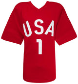 Hope Solo Signed Red Custom Soccer Jersey w/2015 WC Champs