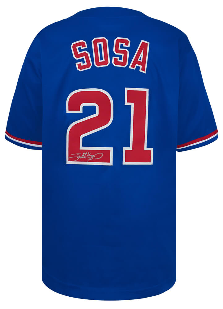 Sammy Sosa Signed Blue Custom Baseball Jersey