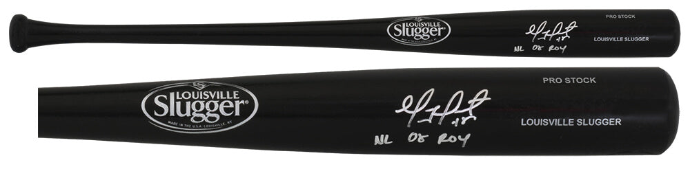 Geovany Soto Signed Louisville Slugger Pro Stock Black Baseball Bat w/NL 08 ROY