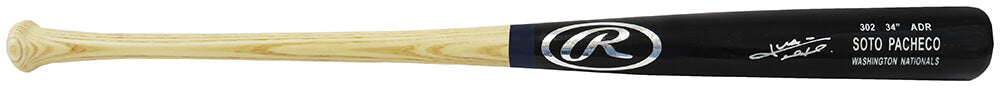 Juan Soto Signed Rawlings Black Game Model Washington Nationals Baseball Bat - (Beckett)