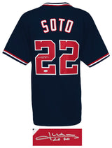 Juan Soto Signed Navy Custom Baseball Jersey - (JSA)