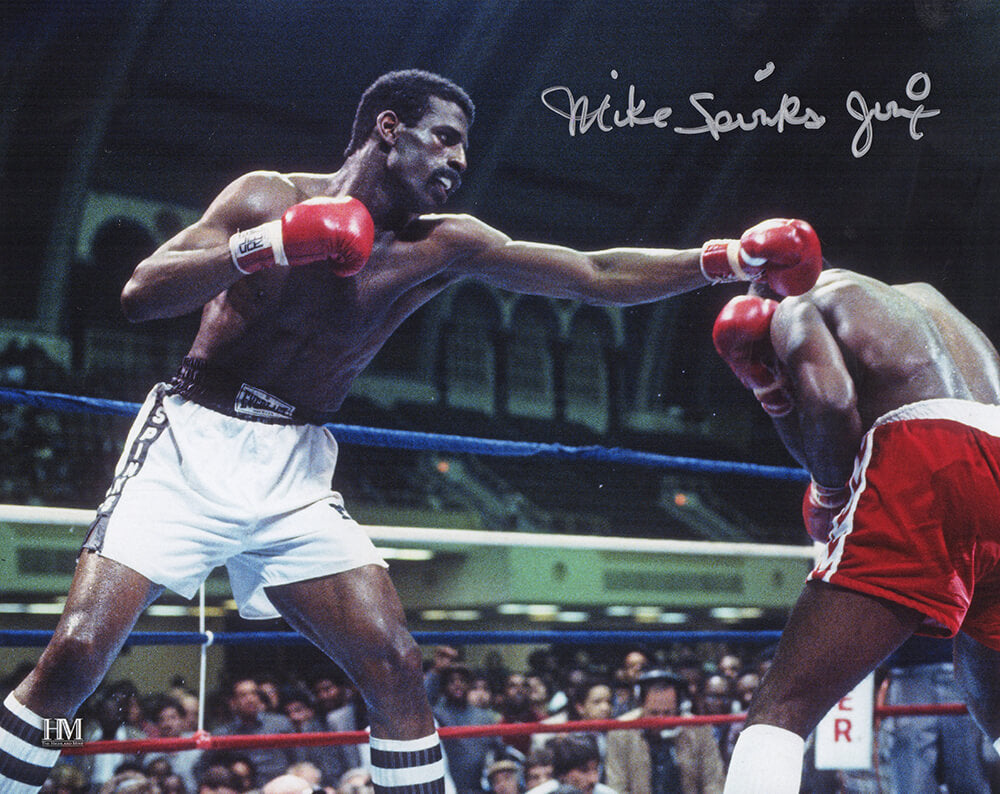 Michael Spinks Signed Boxing Punching Action 8x10 Photo w/Jinx