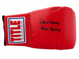 Dorin Spivey Signed Title Red Boxing Glove w/Team Spivey