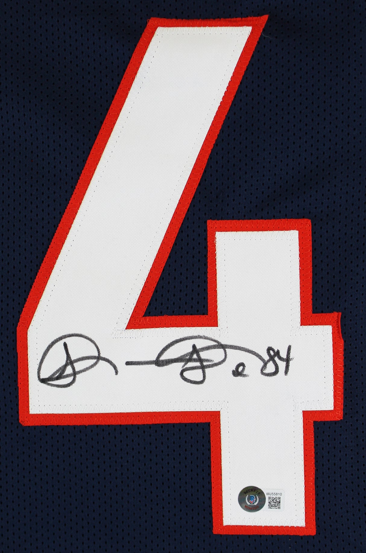 Shannon Sharpe Authentic Signed Navy Blue Pro Style Framed Jersey BAS Witnessed