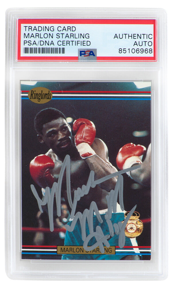 Marlon Starling Signed 1991 Ringlords Boxing Trading Card #28 - (PSA Encapsulated)