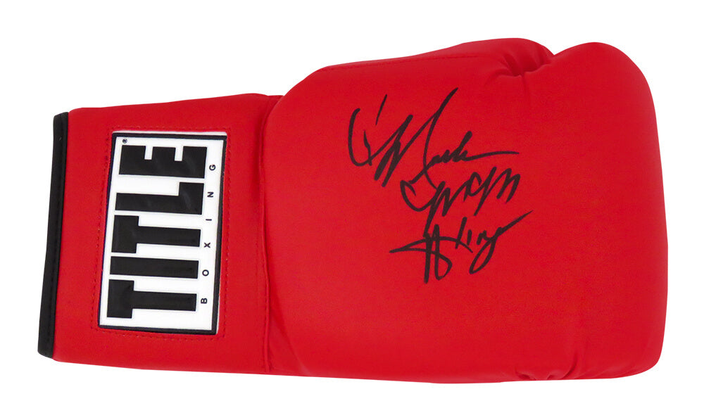 Marlon Starling Signed Title Red Boxing Glove