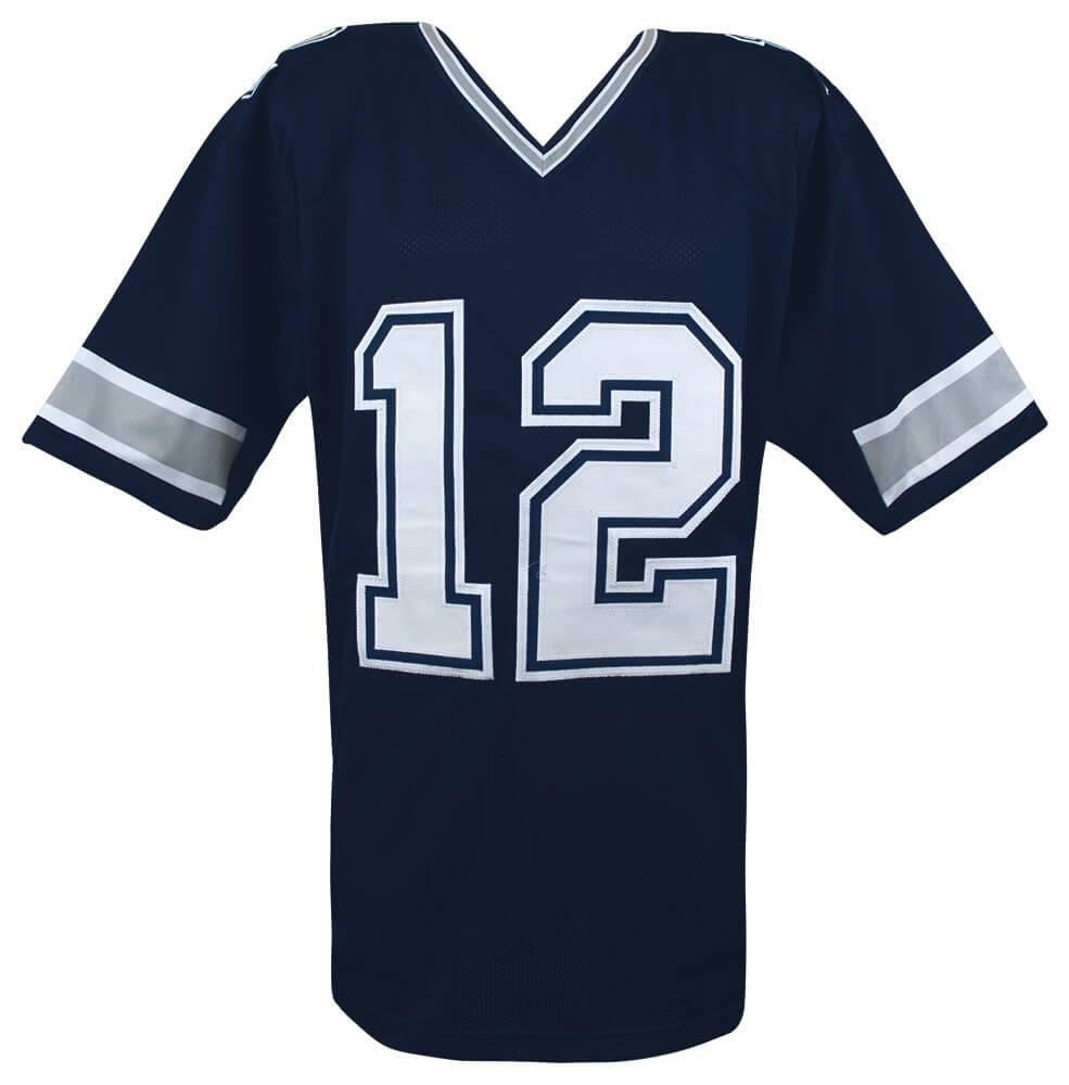 Roger Staubach Signed Navy Custom Jersey