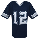 Roger Staubach Signed Navy Custom Jersey