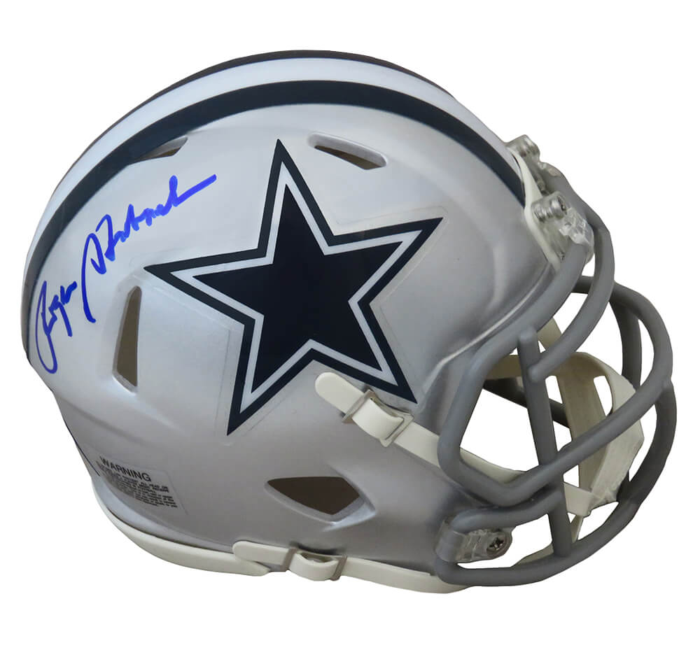Roger Staubach Signed Dallas Cowboys Riddell Speed Mini Helmet