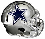 Roger Staubach Signed Dallas Cowboys Chrome Riddell Full Size Replica Helmet w/HOF'85