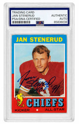 Jan Stenerud Signed Kansas City Chiefs 1971 Topps Football Card #61 w/HOF'91 - (PSA Encapsulated)