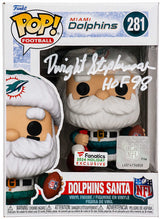 Dwight Stephenson Signed Miami Dolphins SANTA Funko Pop Doll #281 w/HOF'98 - (In White)