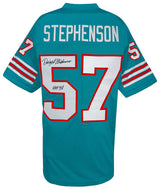 Dwight Stephenson Signed Teal Custom Football Jersey w/HOF'98