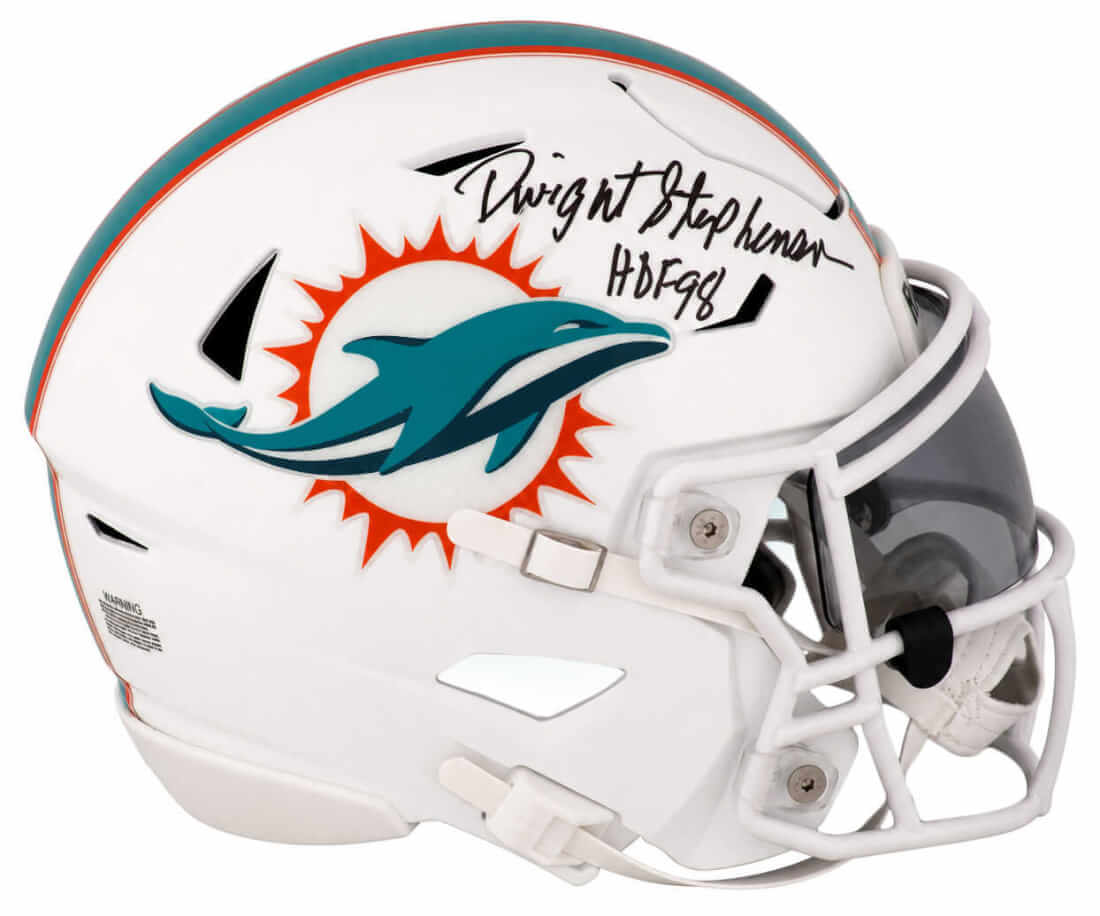 Dwight Stephenson Signed Miami Dolphins Riddell Mid-Size (MIDI) SpeedFlex Helmet w/HOF'98
