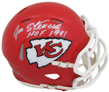 Jan Stenerud Signed Kansas City Chiefs Riddell Speed Mini Helmet w/HOF 1991
