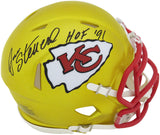 Jan Stenerud Signed Kansas City Chiefs FLASH Riddell Speed Mini Helmet w/HOF'91
