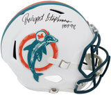 Dwight Stephenson Signed Miami Dolphins Throwback Riddell Full Size Speed Replica Helmet w/HOF'98