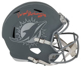 Dwight Stephenson Signed Miami Dolphins SLATE Riddell Full Size Speed Replica Helmet w/HOF'98