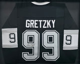 Los Angeles Kings Wayne Gretzky Autographed Framed Black Authentic Mitchell & Ness Vintage Throwback 1992-1993 Jersey UDA Holo Stock #267453
