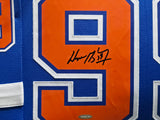 Edmonton Oilers Wayne Gretzky Autographed Framed Blue Authentic Mitchell & Ness Vintage Throwback 1986-1987 Jersey UDA Holo Stock #267455