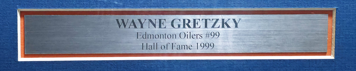 Edmonton Oilers Wayne Gretzky Autographed Framed Blue Authentic Mitchell & Ness Vintage Throwback 1986-1987 Jersey UDA Holo Stock #267455