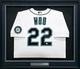 Seattle Mariners Bryan Woo Autographed Framed White Nike Jersey JSA Witness Stock #267815