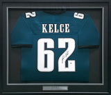 Philadelphia Eagles Jason Kelce Autographed Framed Green Jersey PSA/DNA ITP Stock #267817