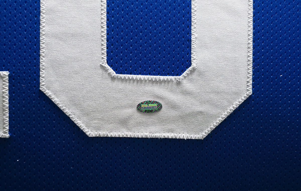 Seattle Seahawks Zach Charbonnet Autographed Framed Blue Throwback Jersey MCS Holo Stock #268090