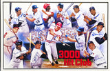 3000 Hit Club Autographed Framed 24x36 Lithograph With 13 Signatures Including Willie Mays & Hank Aaron Beckett BAS QR Stock #267821